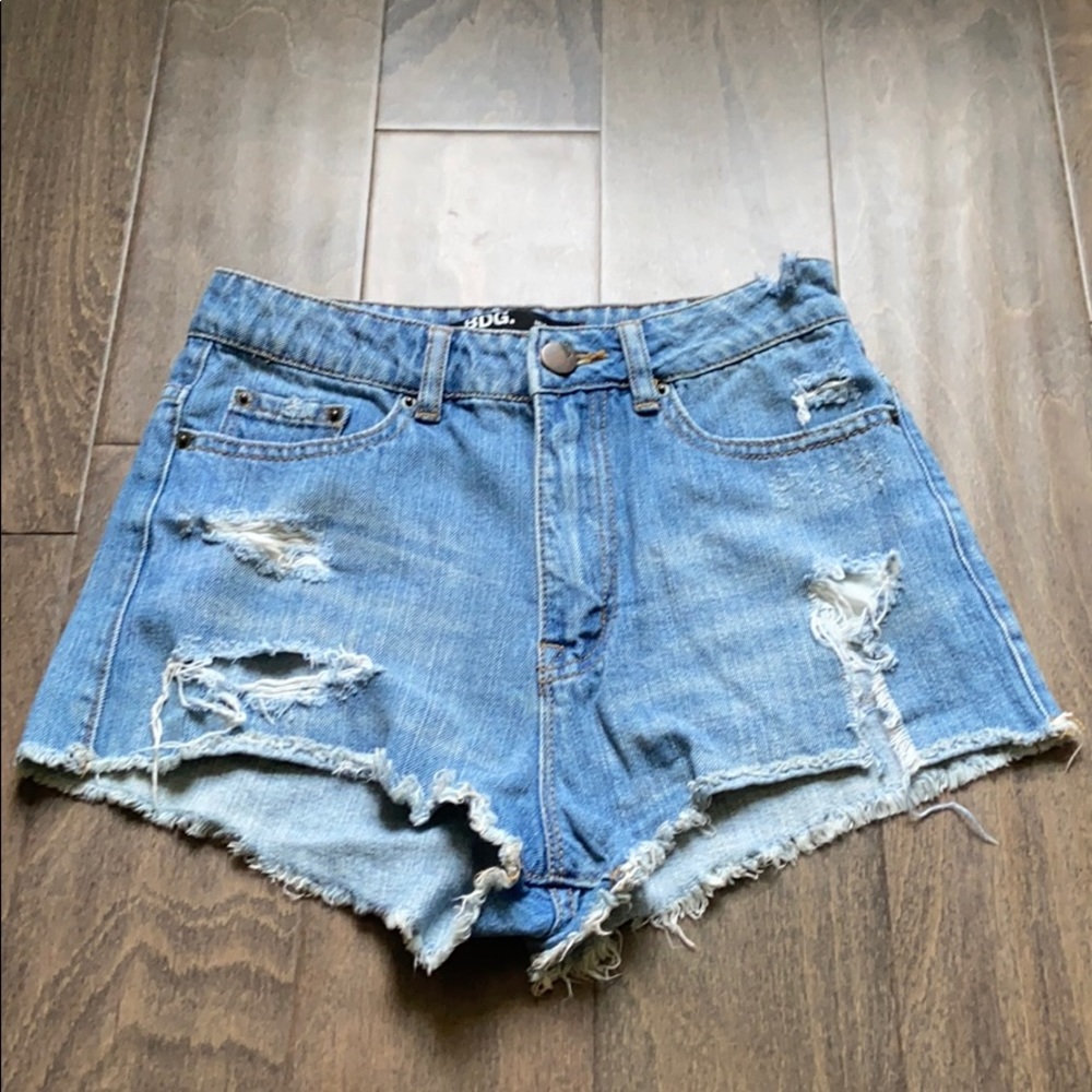BDG High rise cheeky jean shorts
